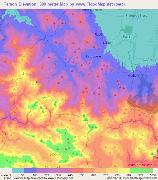 Terson,Haiti Elevation Map