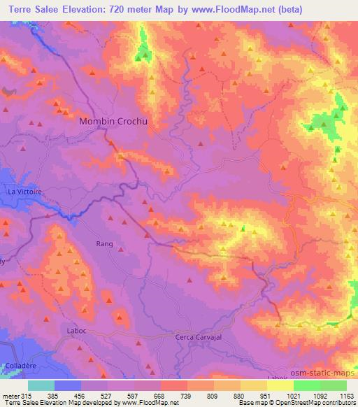 Terre Salee,Haiti Elevation Map