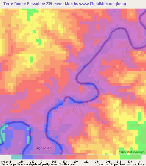 Terre Rouge,Haiti Elevation Map