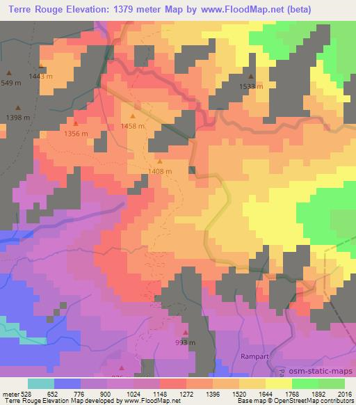 Terre Rouge,Haiti Elevation Map