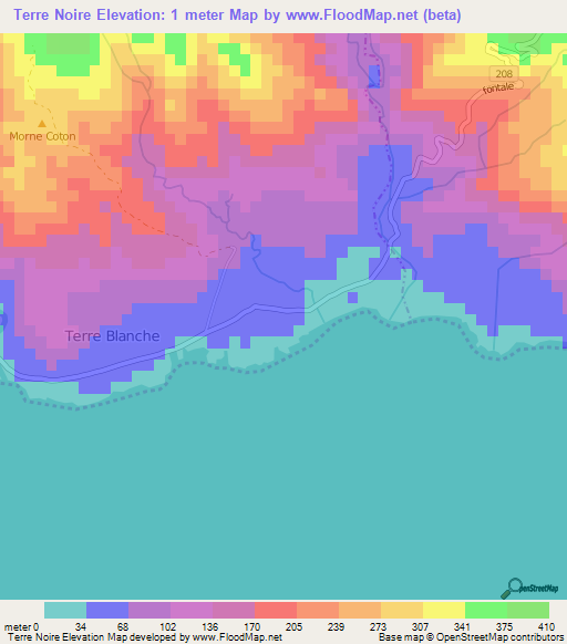 Terre Noire,Haiti Elevation Map