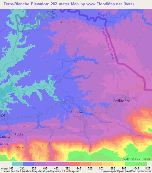 Terre-Blanche,Haiti Elevation Map