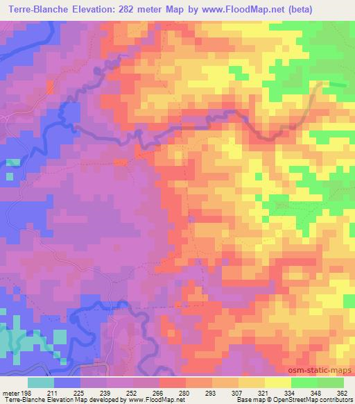 Terre-Blanche,Haiti Elevation Map