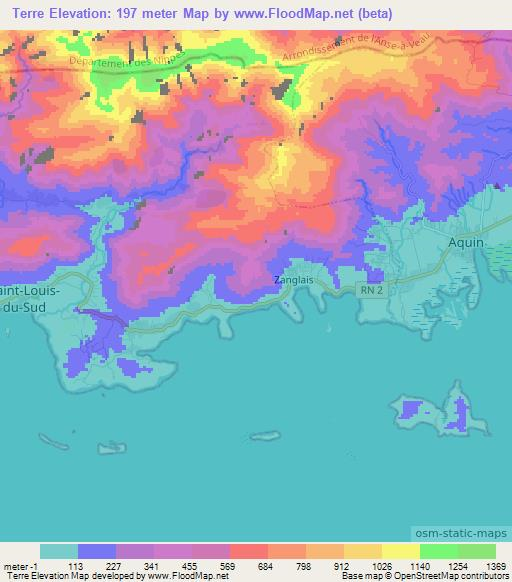 Terre,Haiti Elevation Map