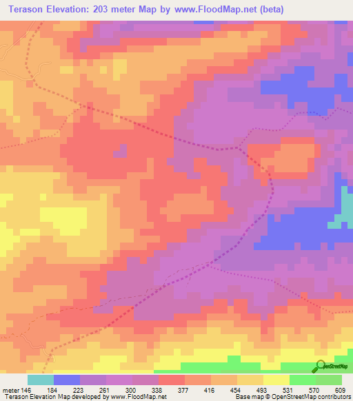 Terason,Haiti Elevation Map