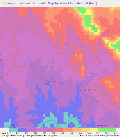 Tchaque,Haiti Elevation Map