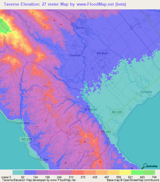 Taverne,Haiti Elevation Map