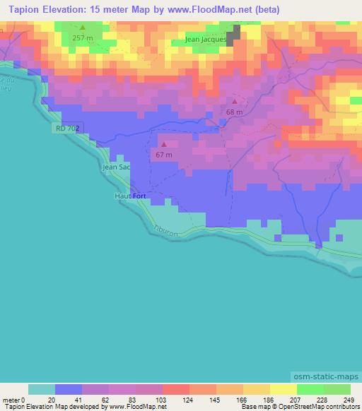 Tapion,Haiti Elevation Map