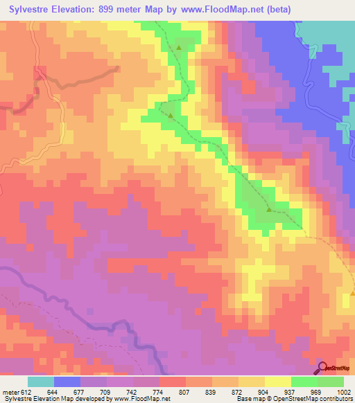 Sylvestre,Haiti Elevation Map