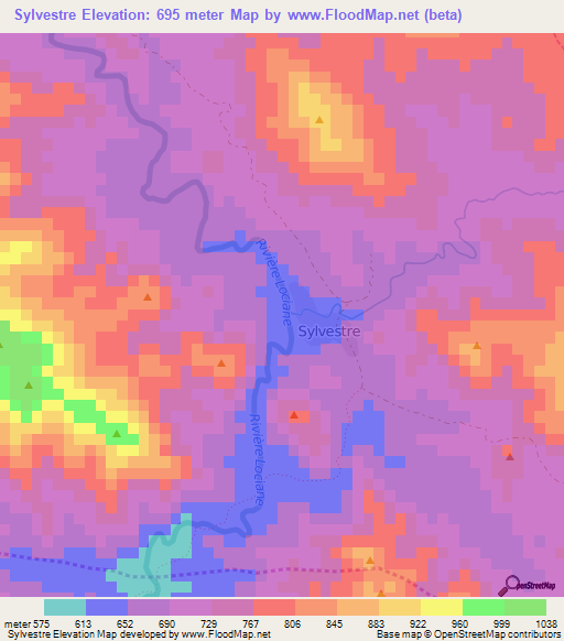 Sylvestre,Haiti Elevation Map