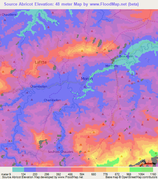 Source Abricot,Haiti Elevation Map