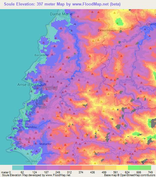 Soule,Haiti Elevation Map