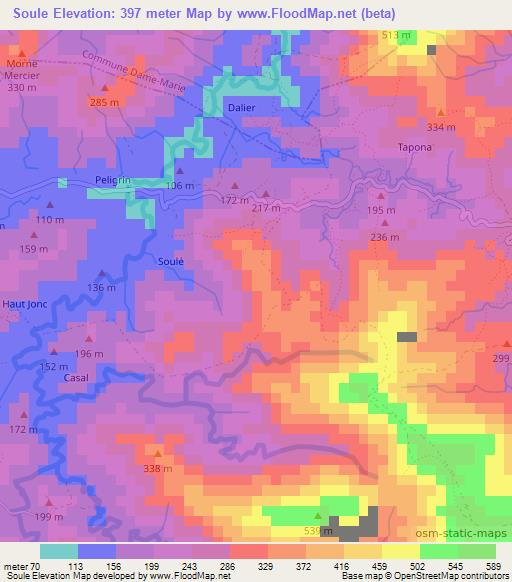 Soule,Haiti Elevation Map