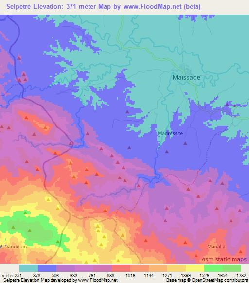 Selpetre,Haiti Elevation Map