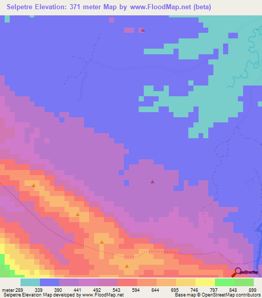 Selpetre,Haiti Elevation Map