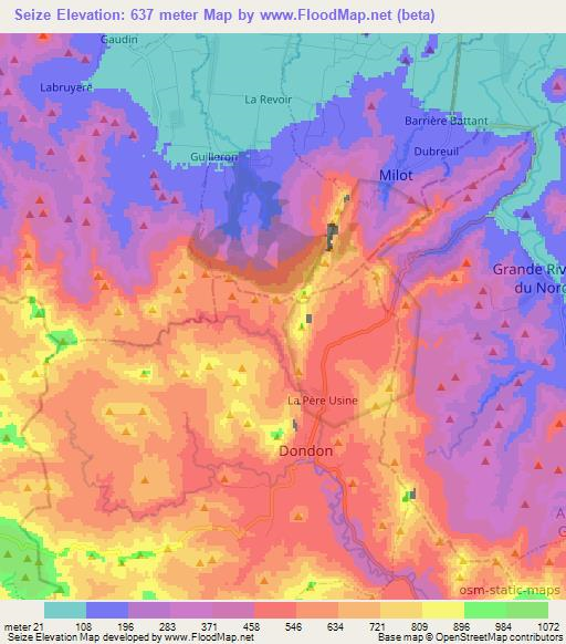 Seize,Haiti Elevation Map