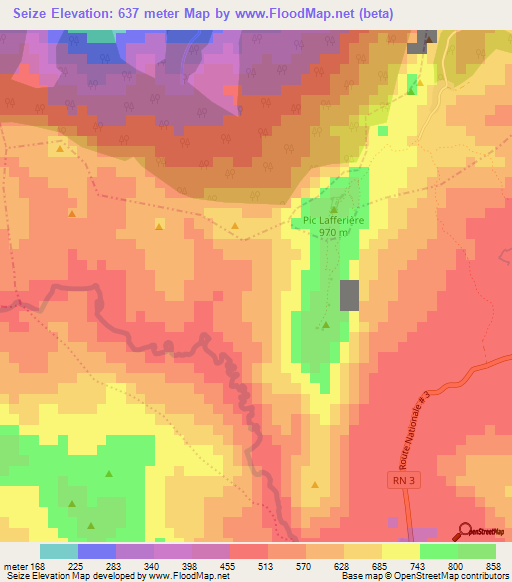 Seize,Haiti Elevation Map