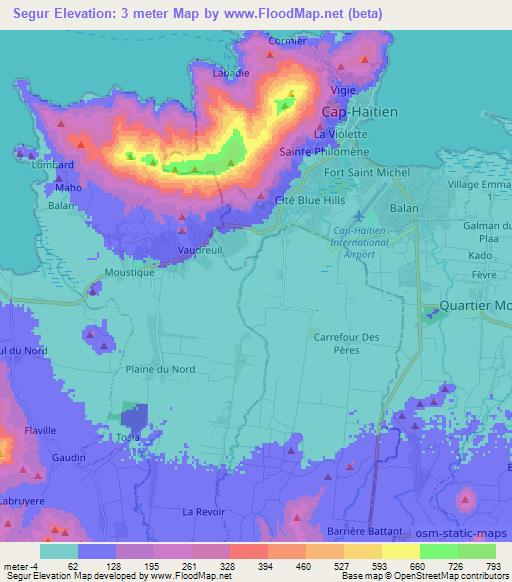 Segur,Haiti Elevation Map