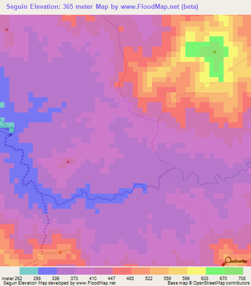 Seguin,Haiti Elevation Map