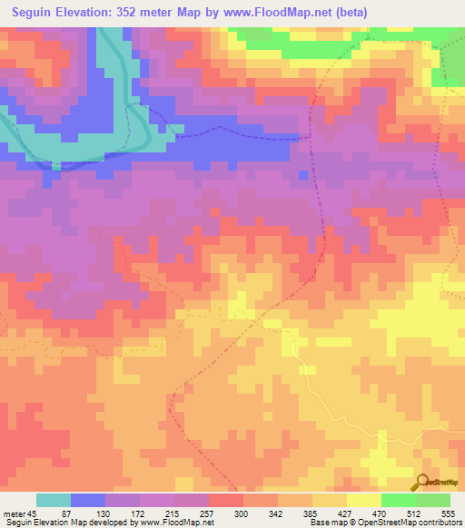 Seguin,Haiti Elevation Map