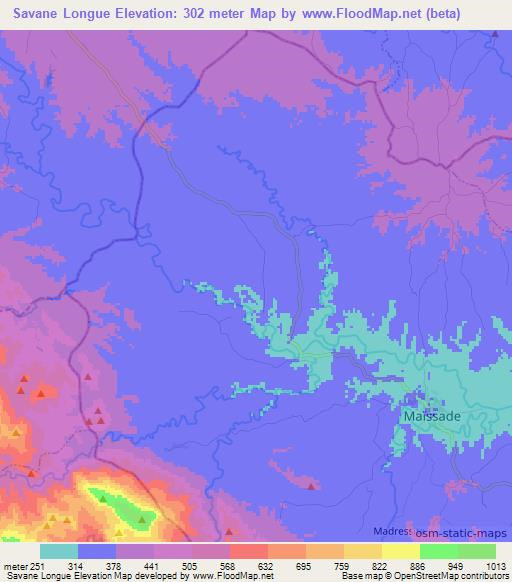 Savane Longue,Haiti Elevation Map