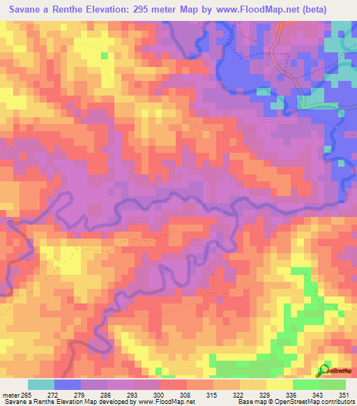 Savane a Renthe,Haiti Elevation Map