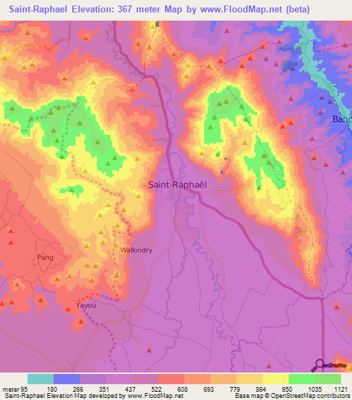 Saint-Raphael,Haiti Elevation Map