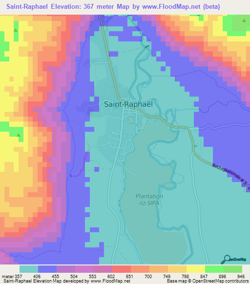 Saint-Raphael,Haiti Elevation Map