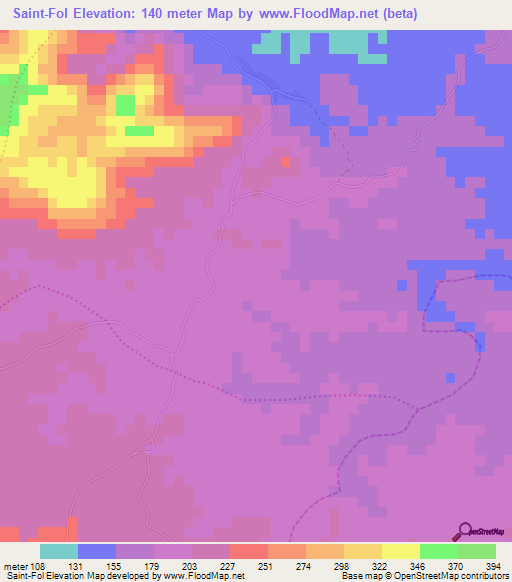 Saint-Fol,Haiti Elevation Map