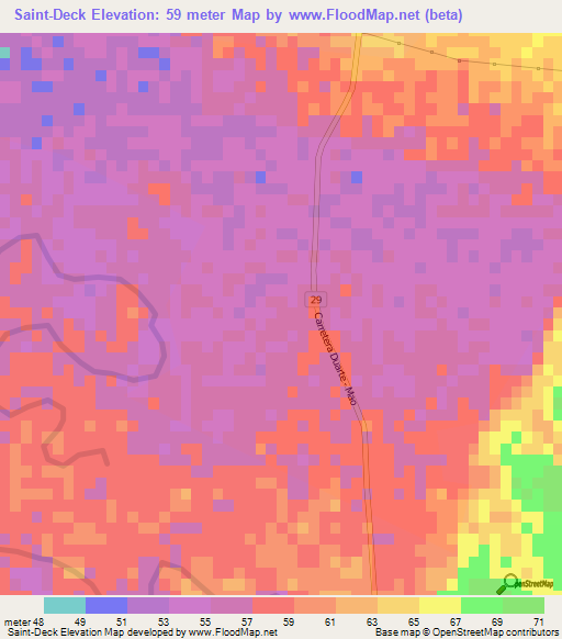 Saint-Deck,Haiti Elevation Map