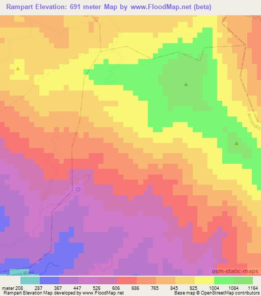 Rampart,Haiti Elevation Map