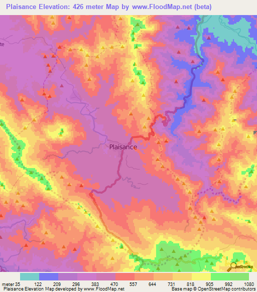 Plaisance,Haiti Elevation Map