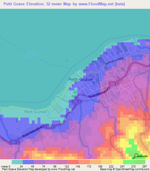 Petit Goave,Haiti Elevation Map