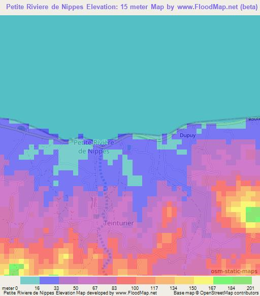 Petite Riviere de Nippes,Haiti Elevation Map