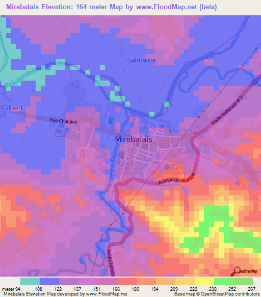 Mirebalais,Haiti Elevation Map