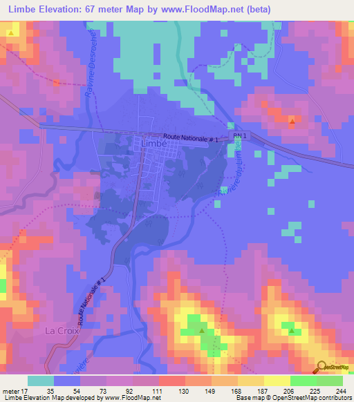 Limbe,Haiti Elevation Map