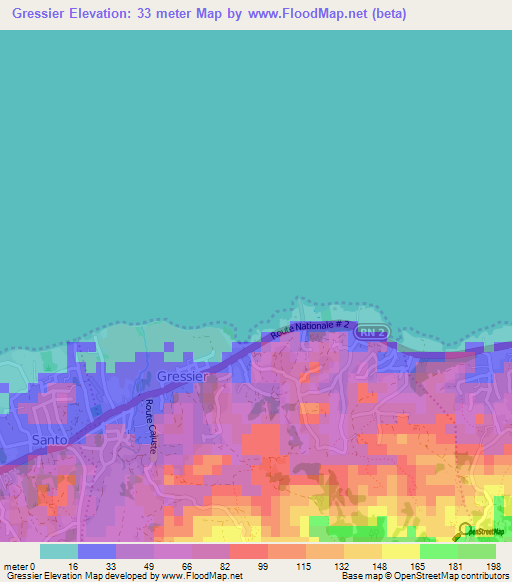 Gressier,Haiti Elevation Map