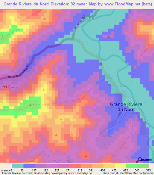 Grande Riviere du Nord,Haiti Elevation Map