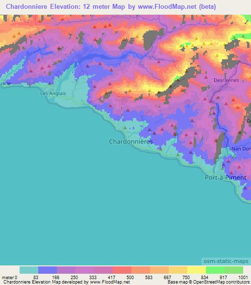 Chardonniere,Haiti Elevation Map