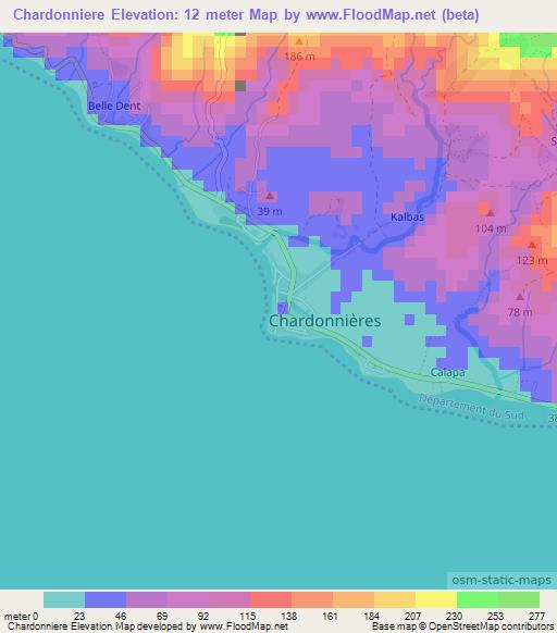 Chardonniere,Haiti Elevation Map