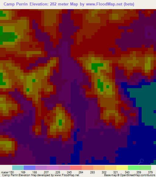 Camp Perrin,Haiti Elevation Map