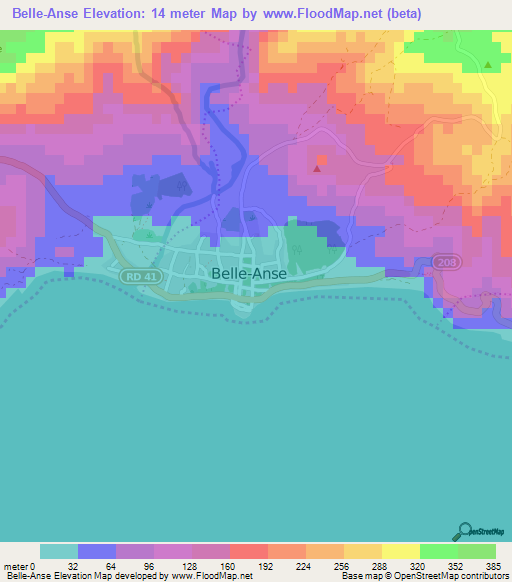 Belle-Anse,Haiti Elevation Map