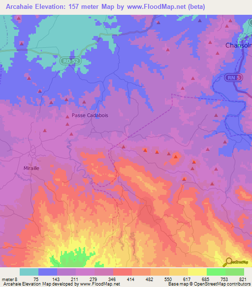 Arcahaie,Haiti Elevation Map