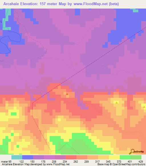 Arcahaie,Haiti Elevation Map