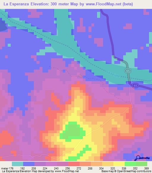 La Esperanza,Colombia Elevation Map