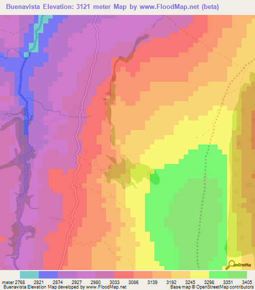 Buenavista,Colombia Elevation Map