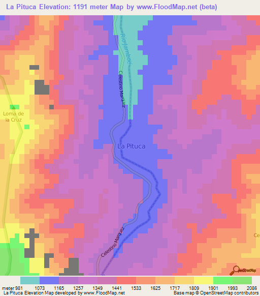 La Pituca,Ecuador Elevation Map