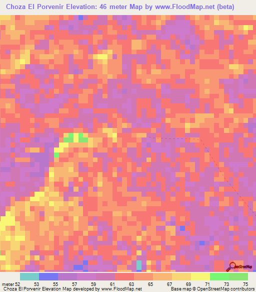 Choza El Porvenir,Colombia Elevation Map