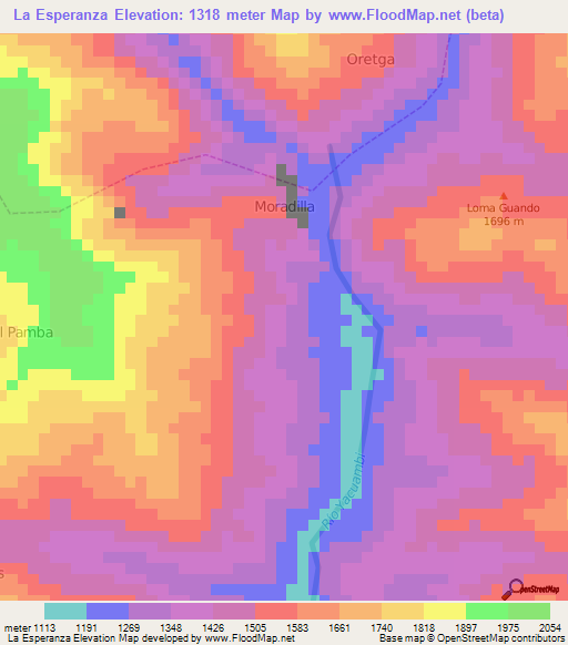 La Esperanza,Ecuador Elevation Map