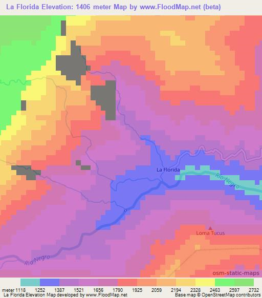 La Florida,Ecuador Elevation Map